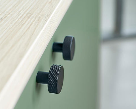 Furnipart Simon Knob. Finish: Black Powder Coated. Diameter: 35mm