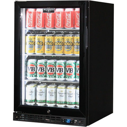 Schmick Quiet Running Front Venting Under Bench Glass Door Bar Fridge - Model SK116L-B