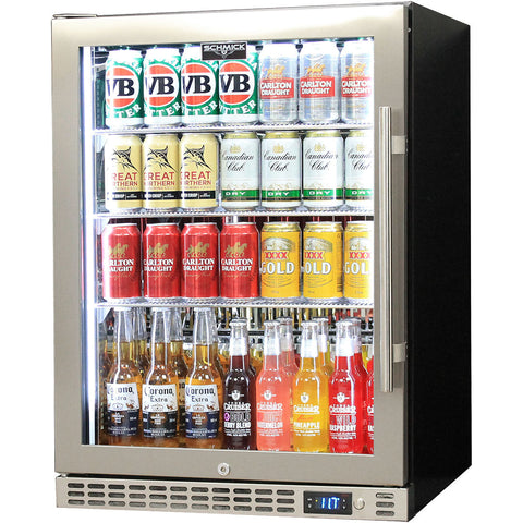 Schmick Quiet Running Front Venting Under Bench Triple Glazed Glass Door Bar Fridge - Model SK156L-SS