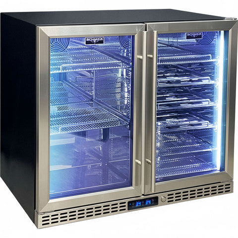 Schmick Under Bench Beer And Wine Dual Zone Bar Fridge - Model SK228D-HD