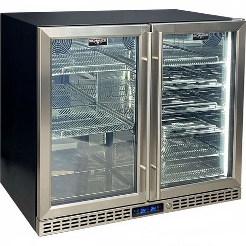 Schmick Under Bench Beer And Wine Dual Zone Bar Fridge - Model SK228D-HD