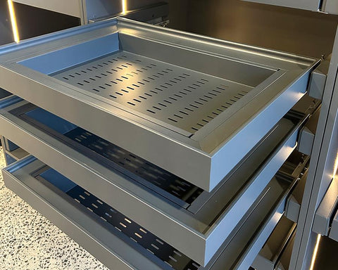 SIGE™ Kaos Wardrobe Line 120mm Steel Tray to suit 600mm Alpha Frame