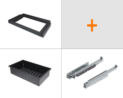 SIGE™ Kaos Wardrobe Line 120mm Steel Tray Set 800mm Small Alpha Frame