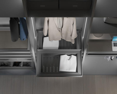 SIGE™ Kaos Wardrobe Line 120mm Steel Tray Set 800mm Small Alpha Frame