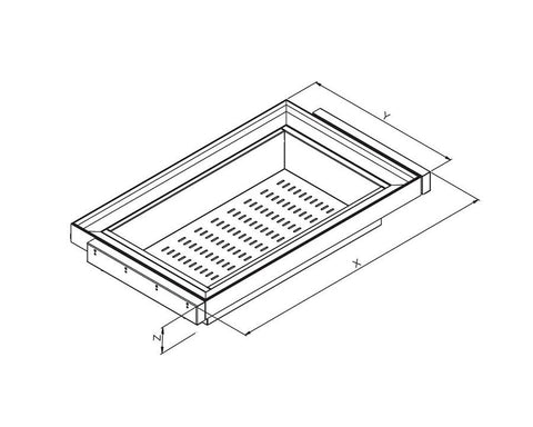 SIGE™ Kaos Wardrobe Line 120mm Steel Tray Set 900mm Small Alpha Frame