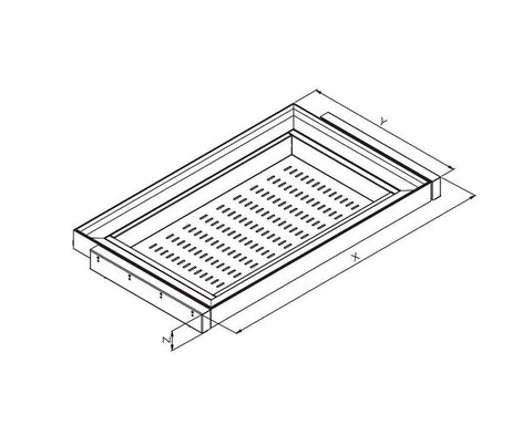 SIGE™ Kaos Wardrobe Line 120mm Steel Tray to suit 900mm Alpha Frame