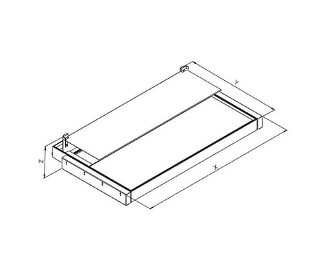SIGE™ Kaos Wardrobe Line Multipurpose Steel Shelf Set Alpha Frame