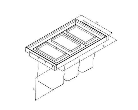 SIGE™ Kaos Wardrobe Line Fabric Hamper Kit to suit Alpha Frame