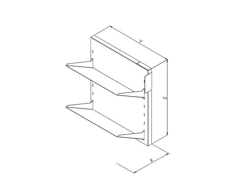 SIGE™ Kaos Wardrobe Line Pull-Out Shoe Rack Mount