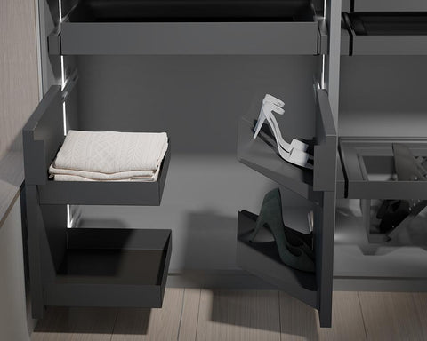 SIGE™ Kaos Wardrobe Line Pull-Out Shoe Rack Shelves. Includes 2 Shelves
