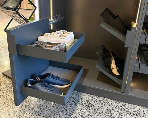 SIGE™ Kaos Wardrobe Line Pull-Out Side Frame. For Shoe Rack and Shelves