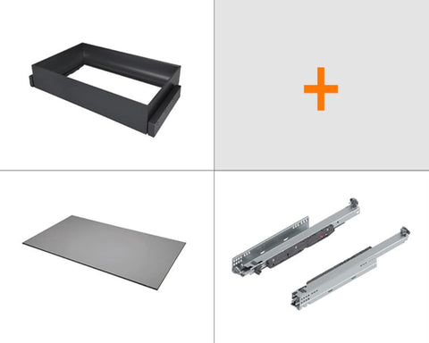 SIGE™ Kaos Wardrobe Line Glass Shelf Set Large Alpha Frame