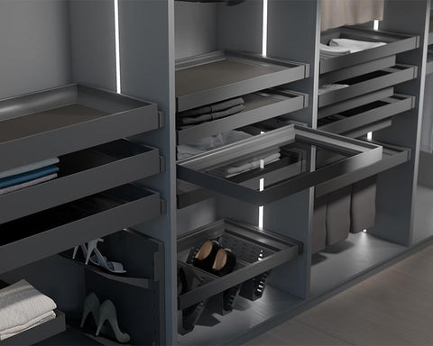 SIGE™ Kaos Wardrobe Line Glass Shelf to suit Alpha Frame