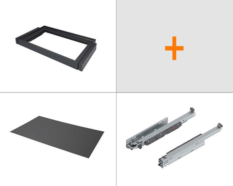 SIGE™ Kaos Wardrobe Line Leather Shelf Set Alpha Frame