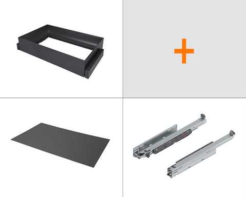 SIGE™ Kaos Wardrobe Line Leather Shelf Set Alpha Frame