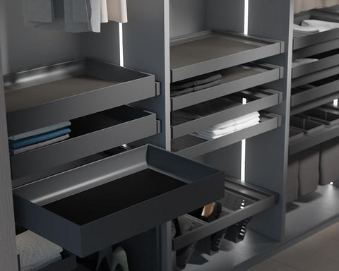 SIGE™ Kaos Wardrobe Line Wooden Shelf Set Alpha Frame