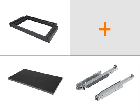 SIGE™ Kaos Wardrobe Line Wooden Shelf Set Alpha Frame