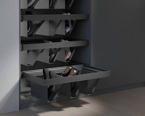 SIGE™ Kaos Wardrobe Line Shoe Rack Kit Set Alpha Frame