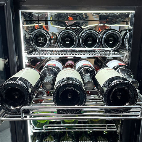 Schmick Under Bench Beer And Wine Dual Zone Bar Fridge - Model SK228D-B-HD