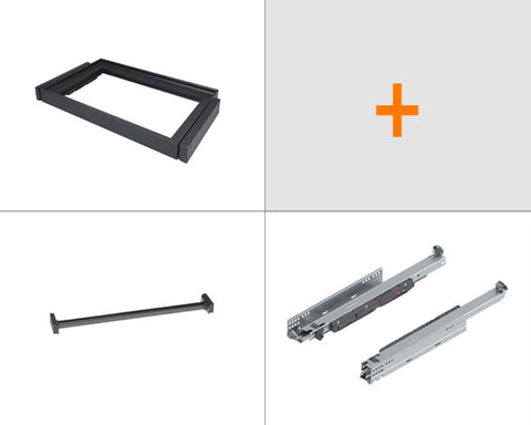 SIGE™ Kaos Wardrobe Line Trouser Rack Kit Set Small Alpha Frame