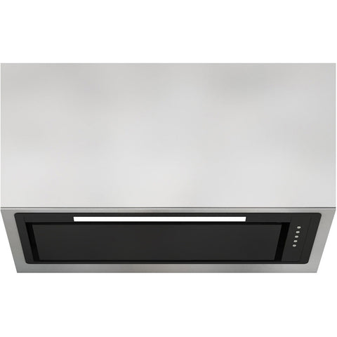 850mm Onboard Undermount Rangehood – Black Glass Finish