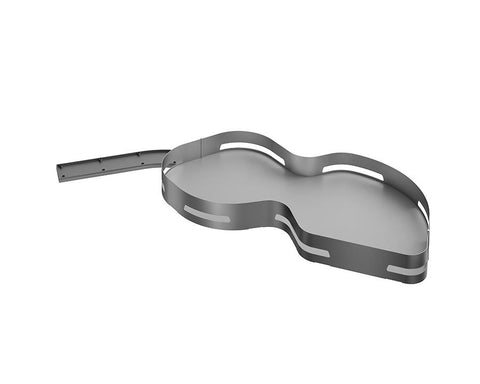 SIGE Materia Kidney Shelf in Orion Grey with Silver Grey base. For 900