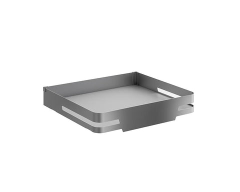 SIGE Materia Pantry Soft Close Drawer in Orion Grey with Silver Grey base. For 600mm carcase. Width: 560 - 568mm. Depth: 500mm. Height: 100mm