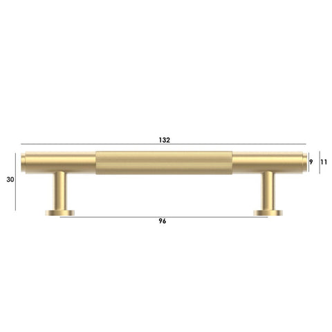 SOHO - Brushed Brass Handle (Premium Solid Brass Construction) (All Sizes)