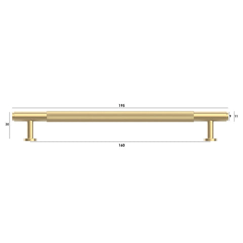 SOHO - Brushed Brass Handle (Premium Solid Brass Construction) (All Sizes)