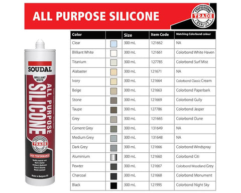 Soudal All Purpose Silicone - 300ml