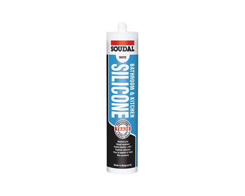 Soudal Bathroom & Kitchen Silicone 300ml  - White