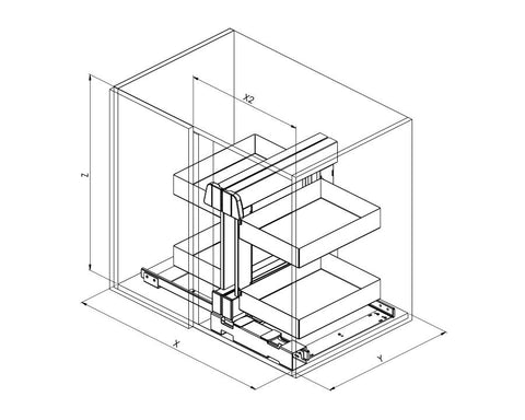 SIGE Pro Line Spazio 4 Corner Pull Out System