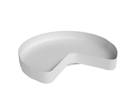 SIGE™ Pro Line 3/4 Carousel Shelf in White. To suit 900mm carcase. Sold as pair