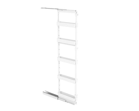 SIGE™ Pro Line Pull Out 5 Soft Close Pantry in White. For 200mm carcase