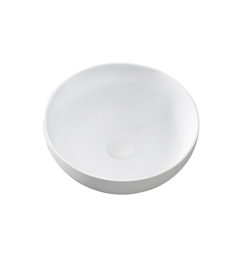 London Solid Surface Basin 390x390mm Matte White