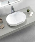 RECTANGULAR OVAL BASIN 580x350mm with Optional Mixer & Pop-Up