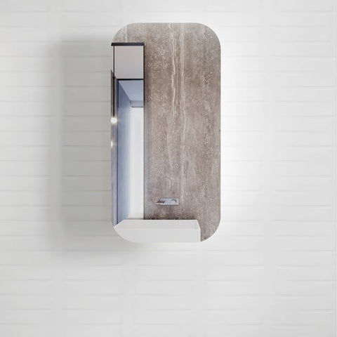NEWPORT White Shaving Cabinet 900mm with Optional LED
