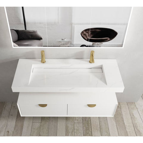 Tiara Wall Hung Vanity and Basin 1200mm White