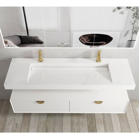 Tiara Wall Hung Vanity and Basin 1500mm White