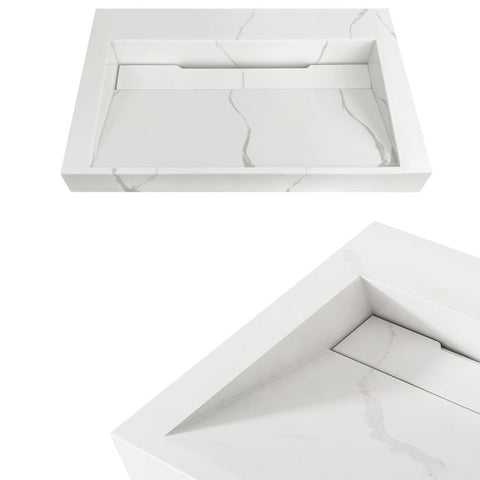 Tiara Wall Hung Vanity and Basin 600mm White