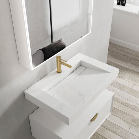 Tiara Wall Hung Vanity and Basin 750mm White