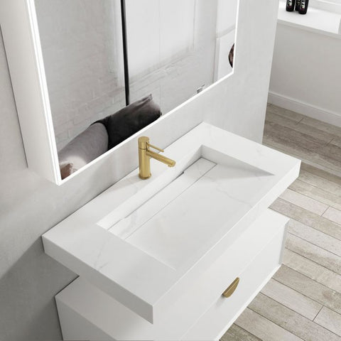 Tiara Wall Hung Vanity and Basin 900mm White