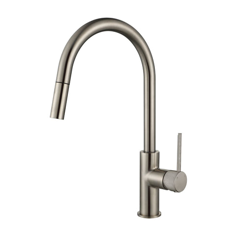 STRM005BN+STRM004BN-H2 – Star Mini Pull-Out Kitchen Mixer With Knurled Handle – Brushed Nickel