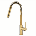 STRM006PB – Star Mini Spring Pull Out Kitchen Mixer – Polished Brass