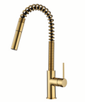 STRM006PB – Star Mini Spring Pull Out Kitchen Mixer – Polished Brass