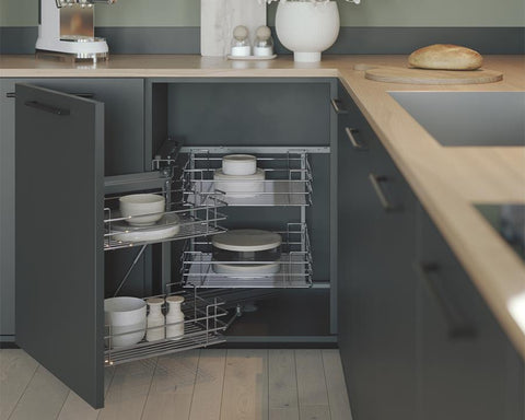 SIGE Valore corner pull-out basket for 900mm cabinet