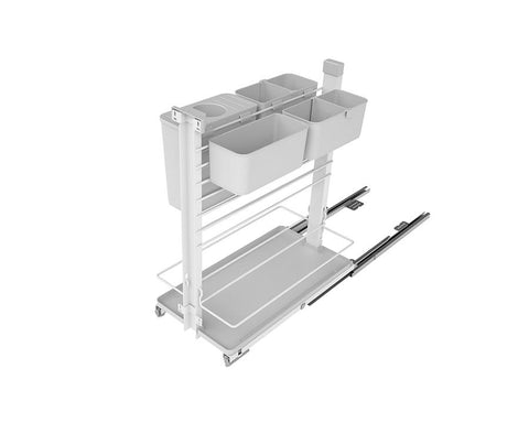 SIGE Valore Pull Out Organiser in White to suit 300mm carcase