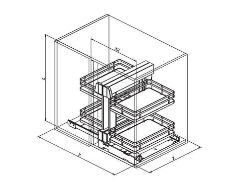 SIGE Infinity Plus Spazio 4 Corner Pull Out System
