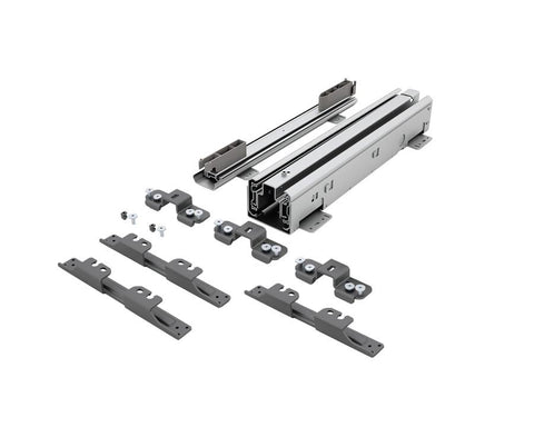 SIGE Materia 120kg Soft Close Runner and Bracket set in Orion Grey. Suits 450mm Pantry Unit.