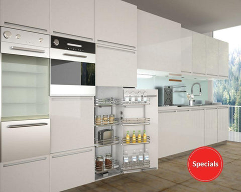 SIGE™ Small Twin Pull Out Pantry Soft Close 8 Dispenser. For 500mm carcase